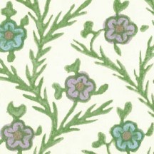 Blue and Lavender Stamped Flowers Italian Print Paper ~ Rossi Italy